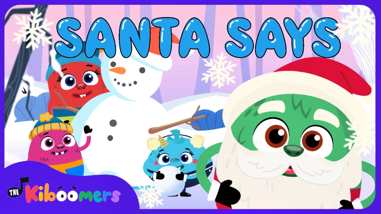 Get Ready to Sing Along with Santa Says | The Kiboomers Kids Songs Simon Says Game