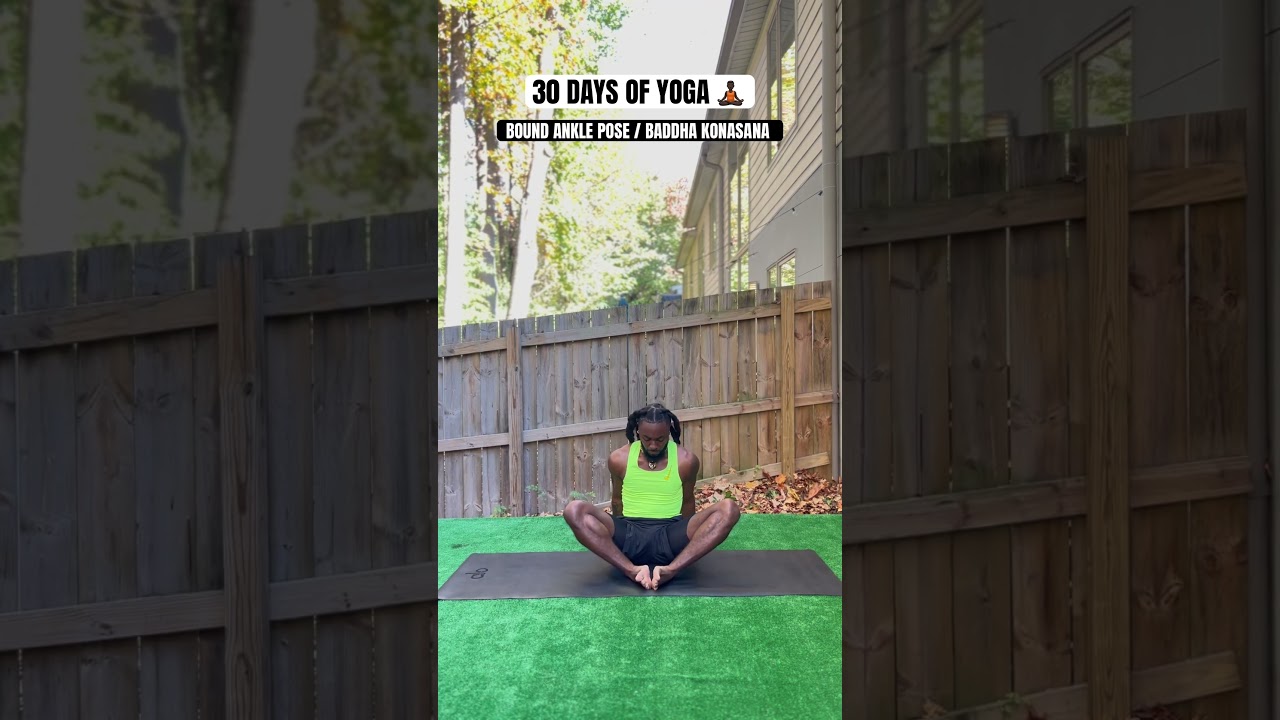 🧘🏿‍♂️ DAY 13 | BOUND ANKLE POSE / BADDHA KONASANA. 17 Days until BALI 200 RYT #earthgang #yoga