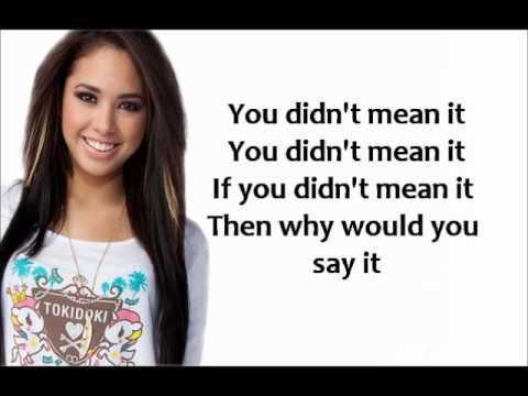 Jasmine Villegas - Didn't Mean It (Lyrics)