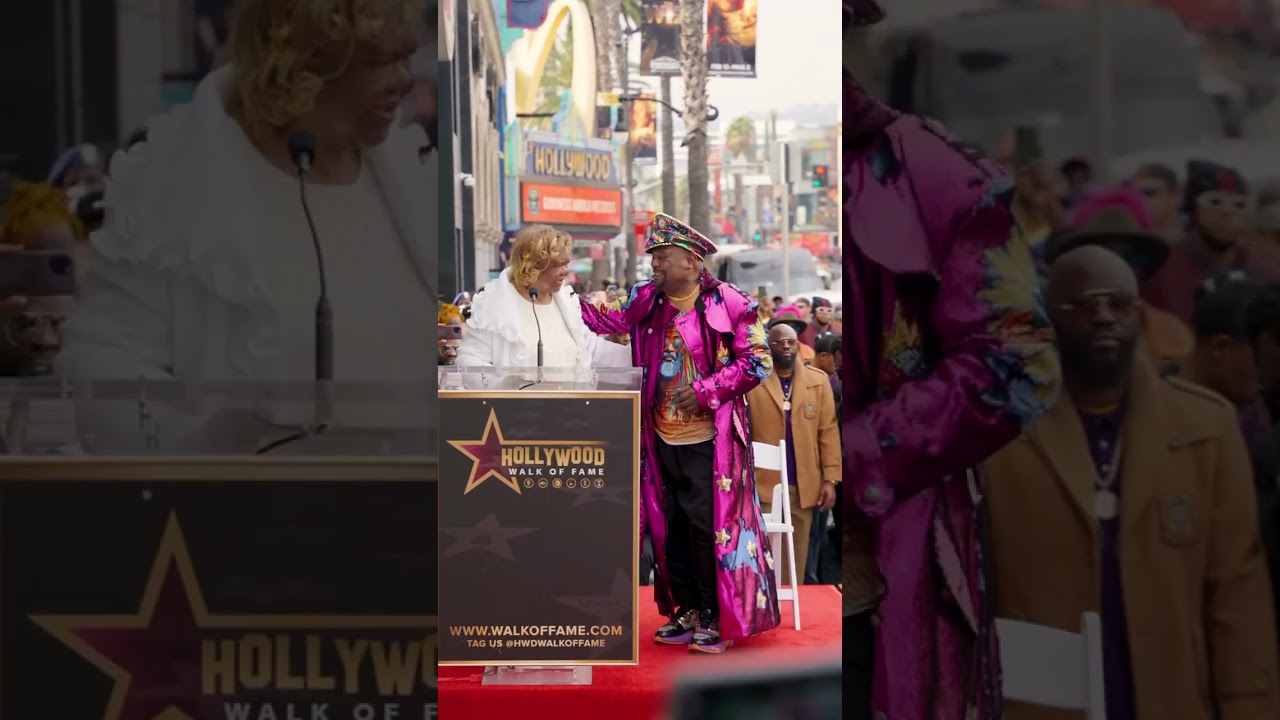George Clinton Tha Funk Doctor recieves star on Hollywood Blvd.