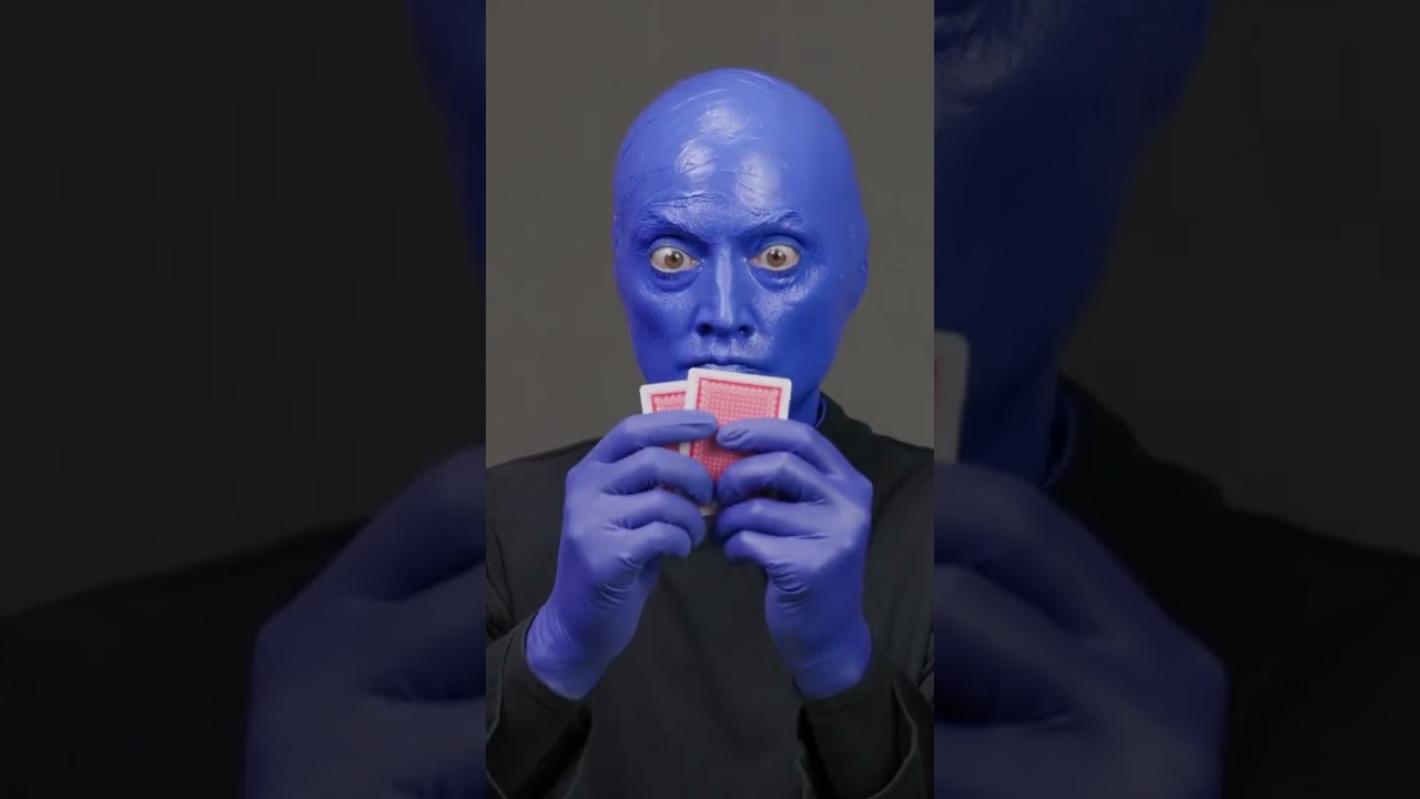 Nobody has a better poker face than the Blue Men 😶🃏 #poker #pokerface #bluemangroup