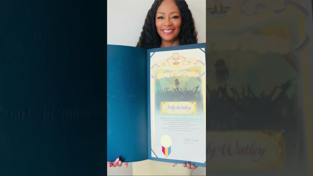 NEW!! Jody Watley Honored by Los Angeles County Board of Supervisors