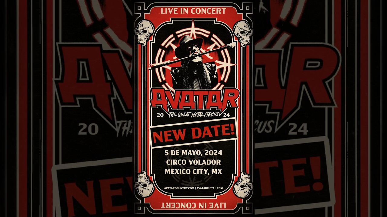 Join us on Cinco De Mayo in Mexico City for a SECOND show!  #avatar #mexico #avatarmetal #new