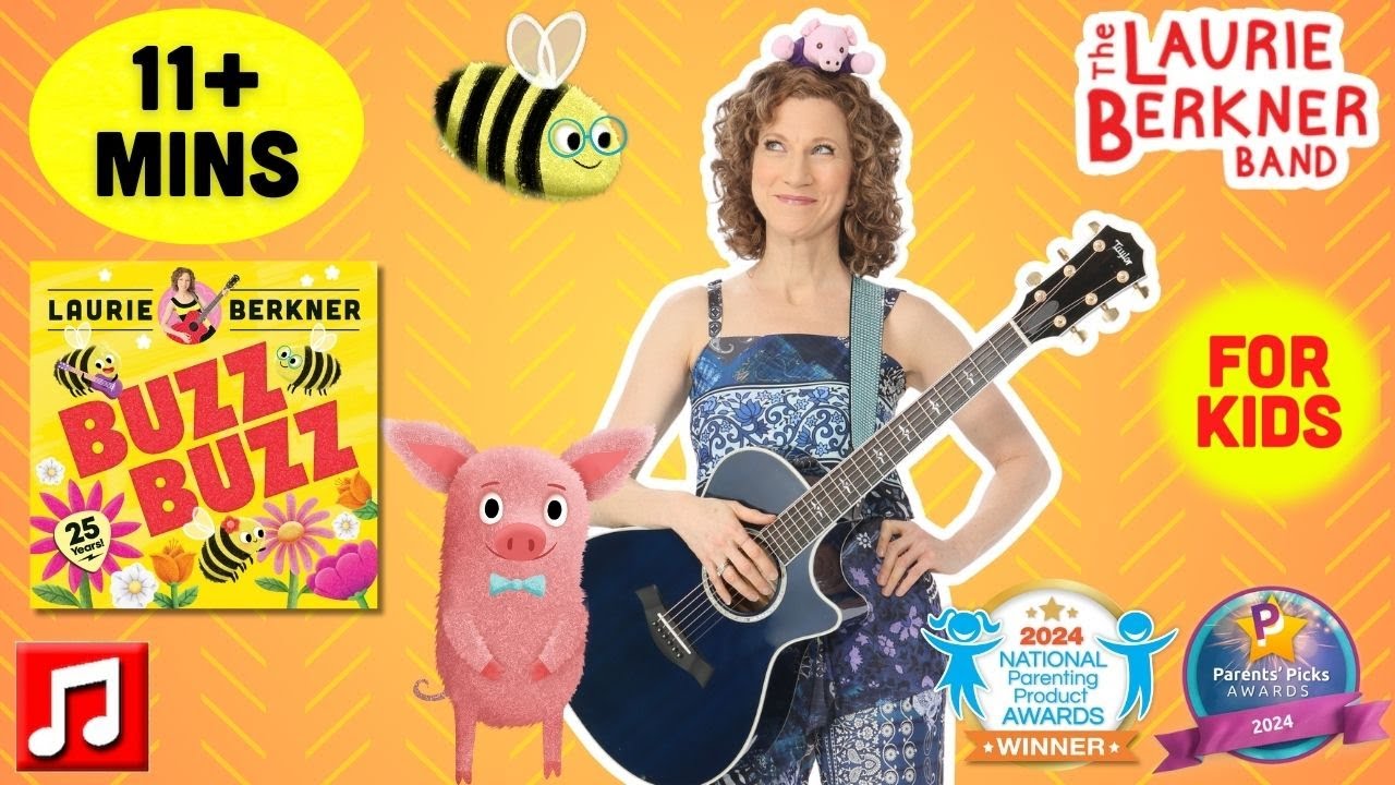 11+ min - Award-Winning "Buzz Buzz" 25th Anniversary Music Video Compilation by Laurie Berkner