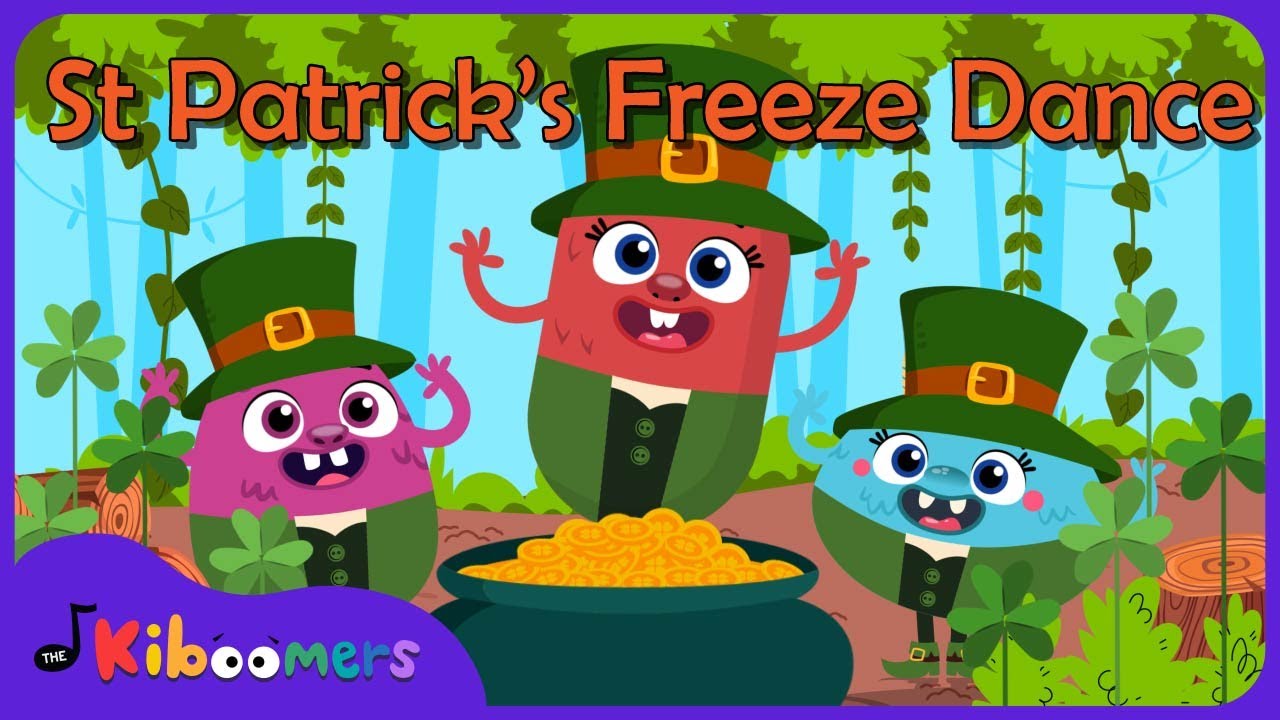 Saint Patrick's Day Freeze Dance - The Kiboomers Leprechaun Freeze Songs for Preschoolers