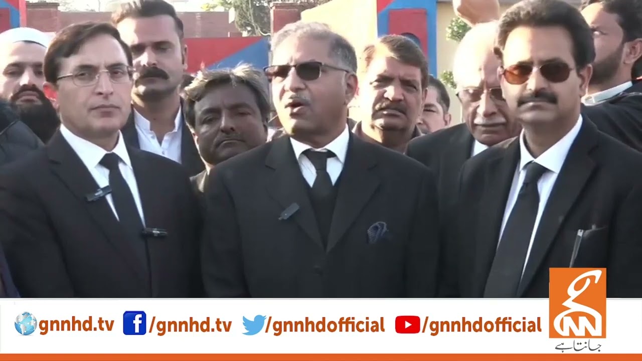 PTI Leaders Barrister Ali Zafar & Gohar Khan Media Talk outside Adiyala Jail