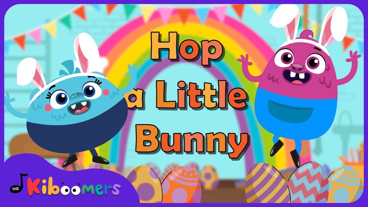 Hop a Little Jump a Little Bunny Song - The Kiboomers Easter Songs for Toddlers