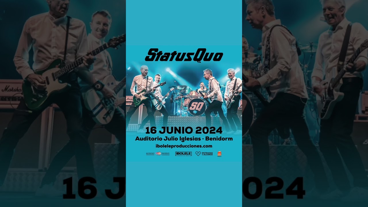 Status Quo - See you at Benidorm’s Julio Iglesias Auditorium on June 16th.#SQ24 www.statusquo.co.uk