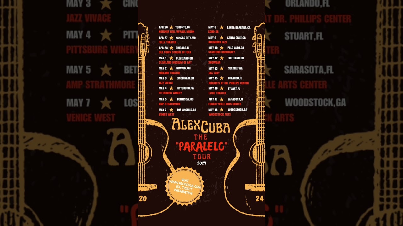 Tickets for Alex Cuba's "Paralelo" tour available at alexcuba.com! #tour #event #livemusic