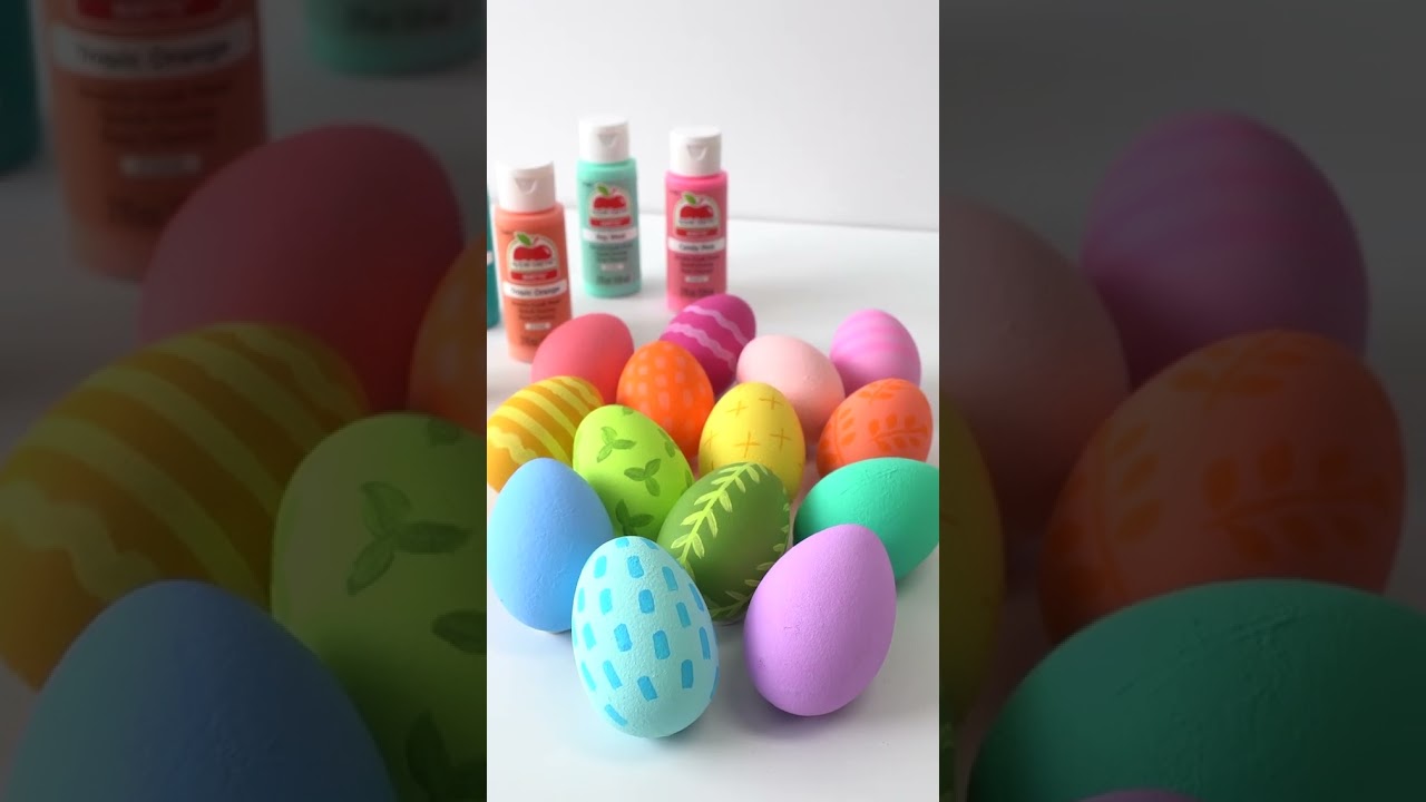 Paint your Easter eggs with a rainbow of color! #plaidcrafts #easter