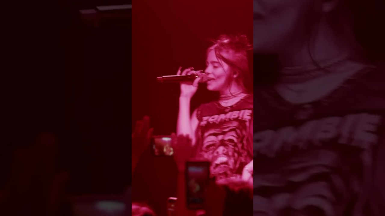 Billie performing “all the good girls go to hell” at the Troubadour in 2019