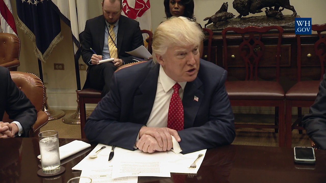 President Trump Discusses the Federal Budget Over Lunch