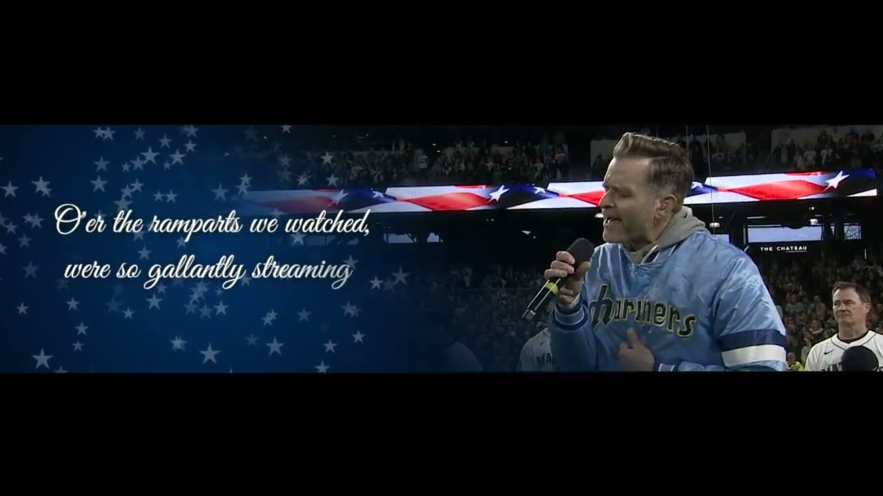 Ben Gibbard Performs the National Anthem (Seattle Mariners Opening Day 2024)