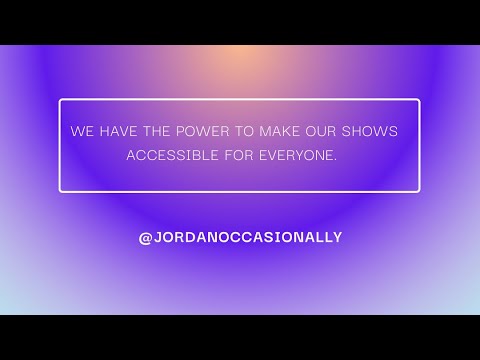 Hey #indieartist, we have the power to make our shows accessible for everyone!