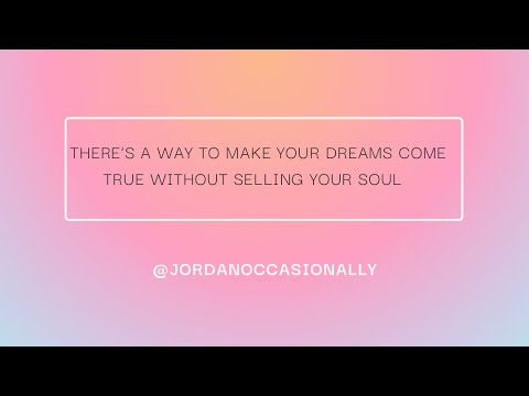 Hey #indieartist, make your dreams come true without selling your soul. #jordanoccasionally
