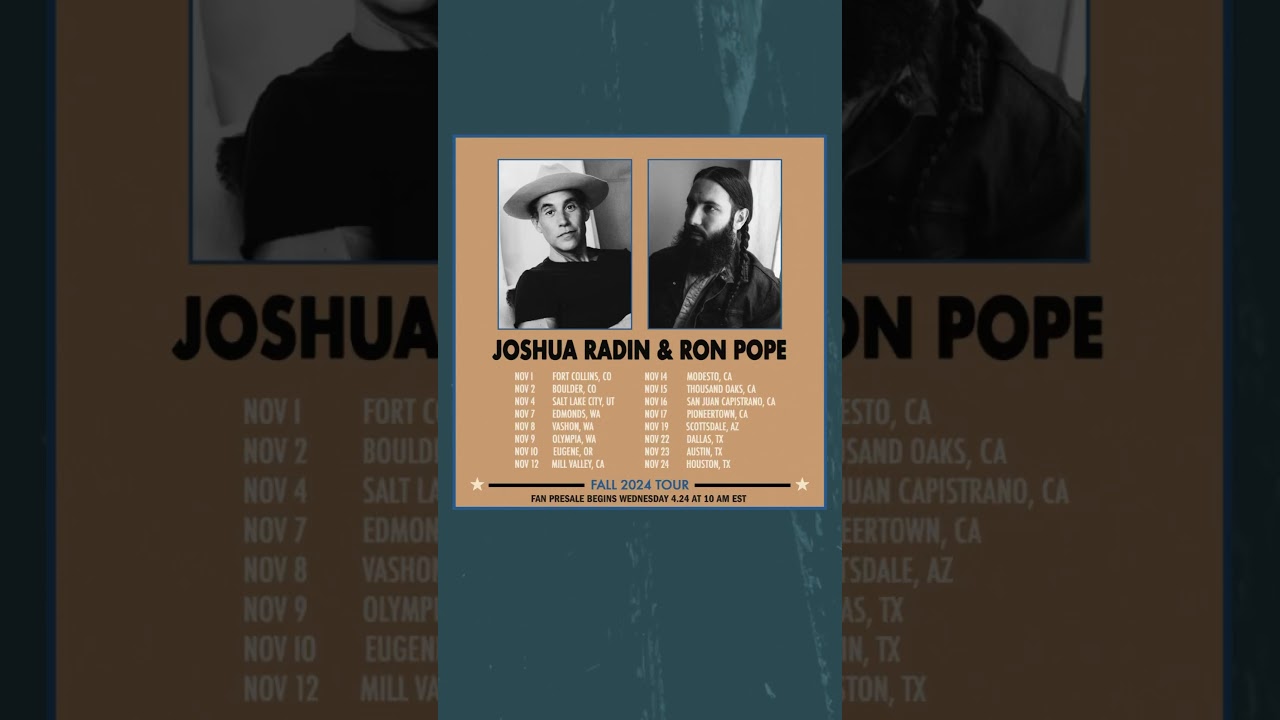 ANNOUNCING THE JOSHUA RADIN & RON POPE CO-HEADLINE TOUR! #ronpope #joshuaradin #ontour
