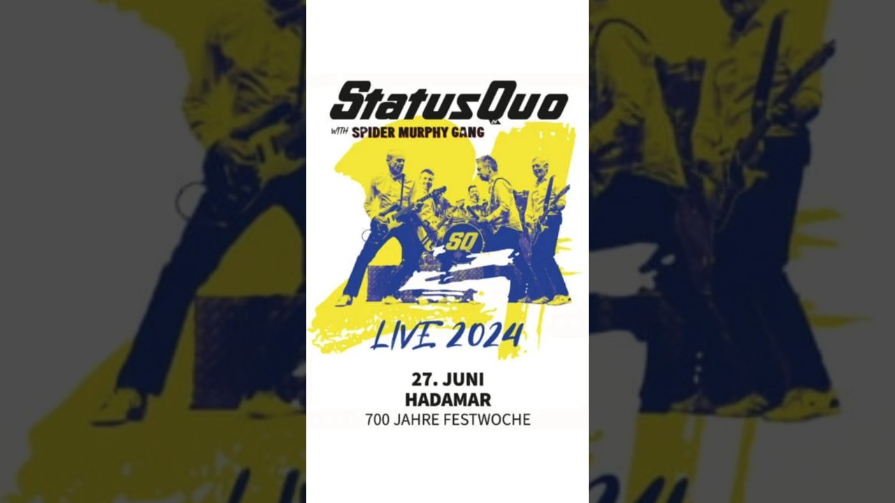 Status Quo -  Hadamar, Germany. We’ll be heading your way on June 27th www.statusquo.co.uk
