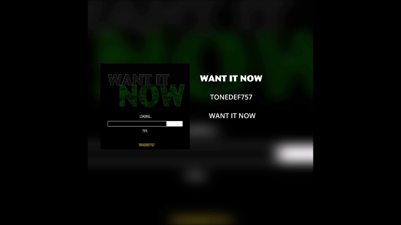 TONEDEF757-WANT IT NOW (OFFICIAL AUDIO)