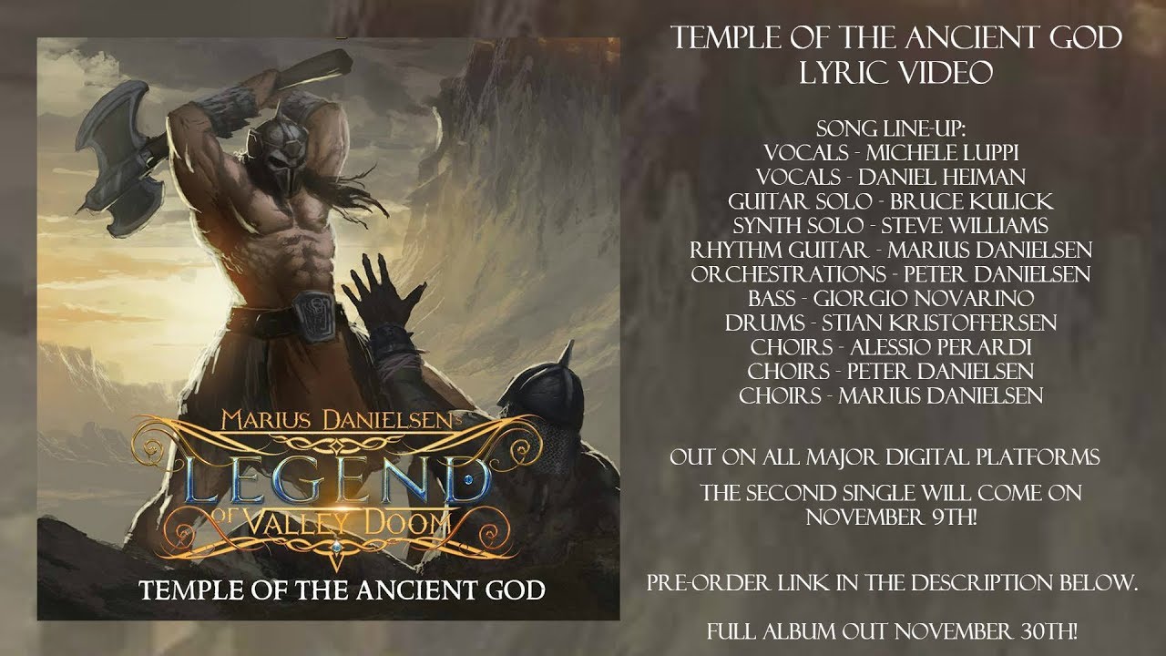 Marius Danielsen's Legend of Valley Doom - Temple of the Ancient God (Official Lyric Video)