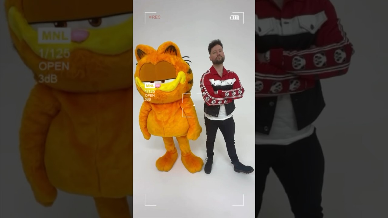 Me and Garfield say hi! My song ‘Then There Was You’ is out now! 🧡 #calumscott #garfield #newmusic