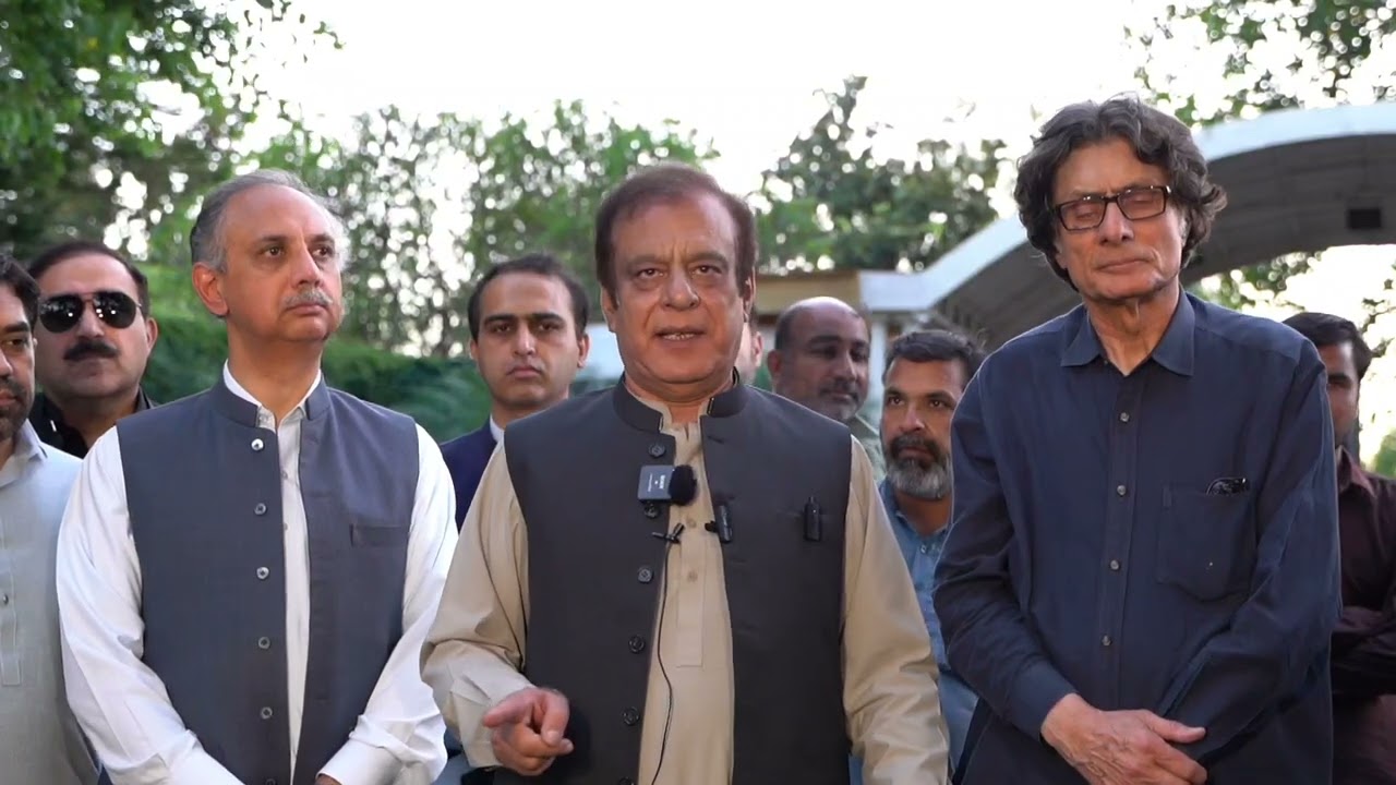 PTI Leader's Shibli Faraz & Omar Ayub Khan Media Talk in Islamabad