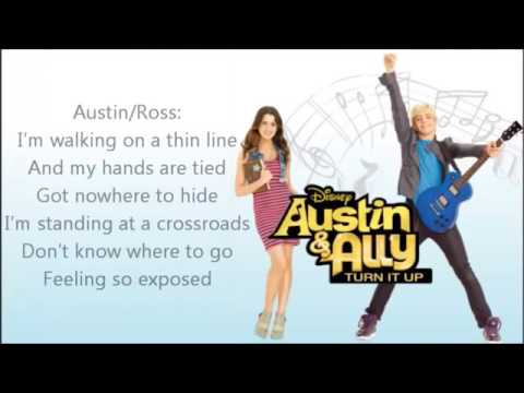 Austin and Ally Dont Look down (Lyrics Video)