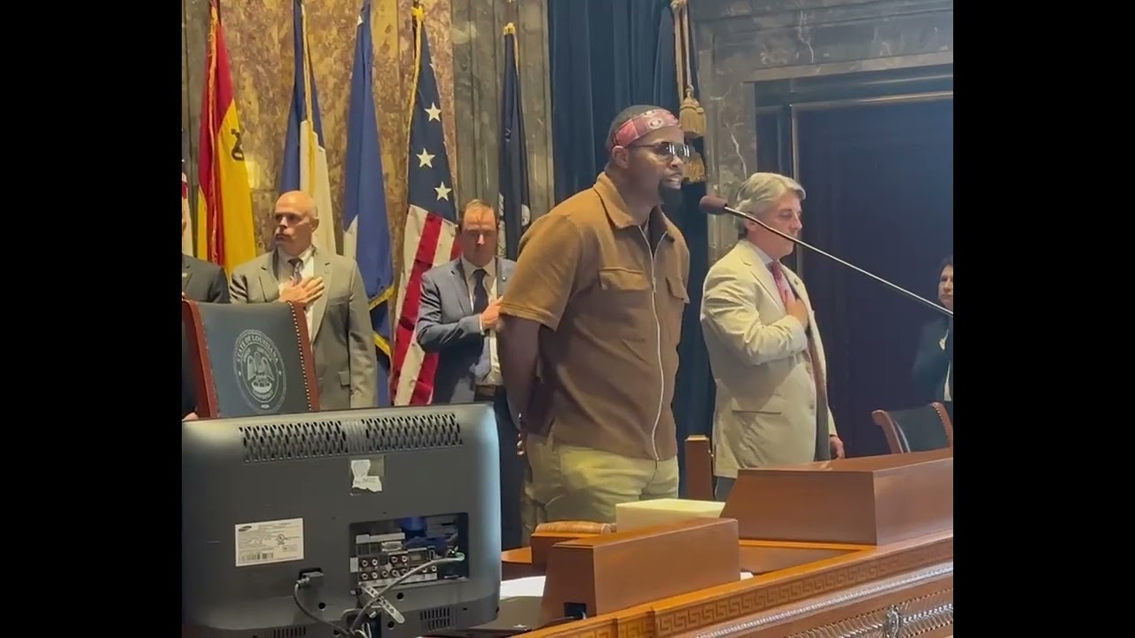 Cupid Sings the National Anthem at the Louisiana State Capitol #RecordingAcademy