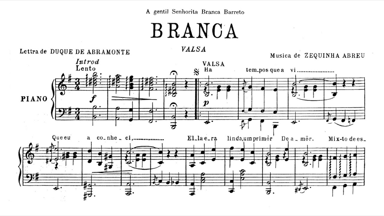 Zequinha de Abreu - Branca (Eudóxia de Barros, piano)