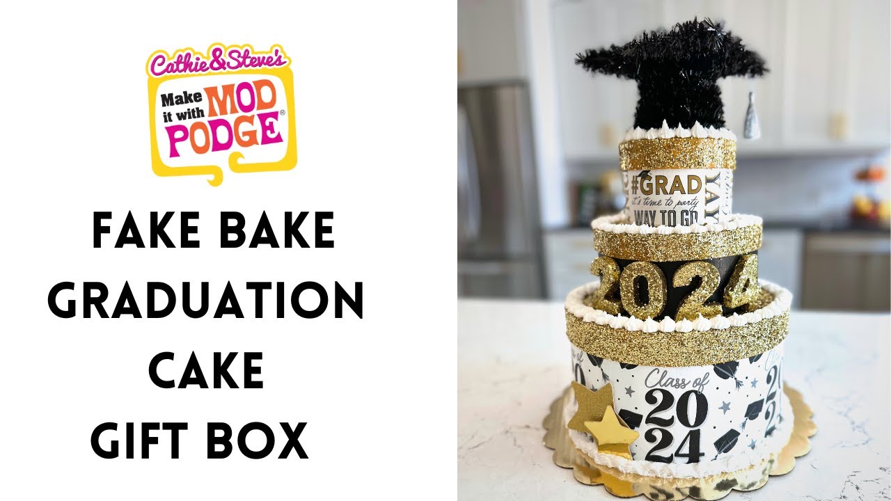 How to Make Fake Bake Cake Graduation Gift Box