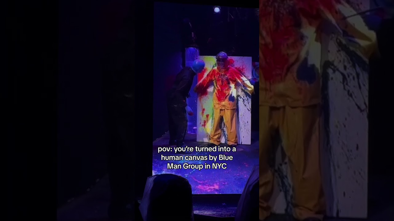 Blue Man Group paints a human LIVE 🎨