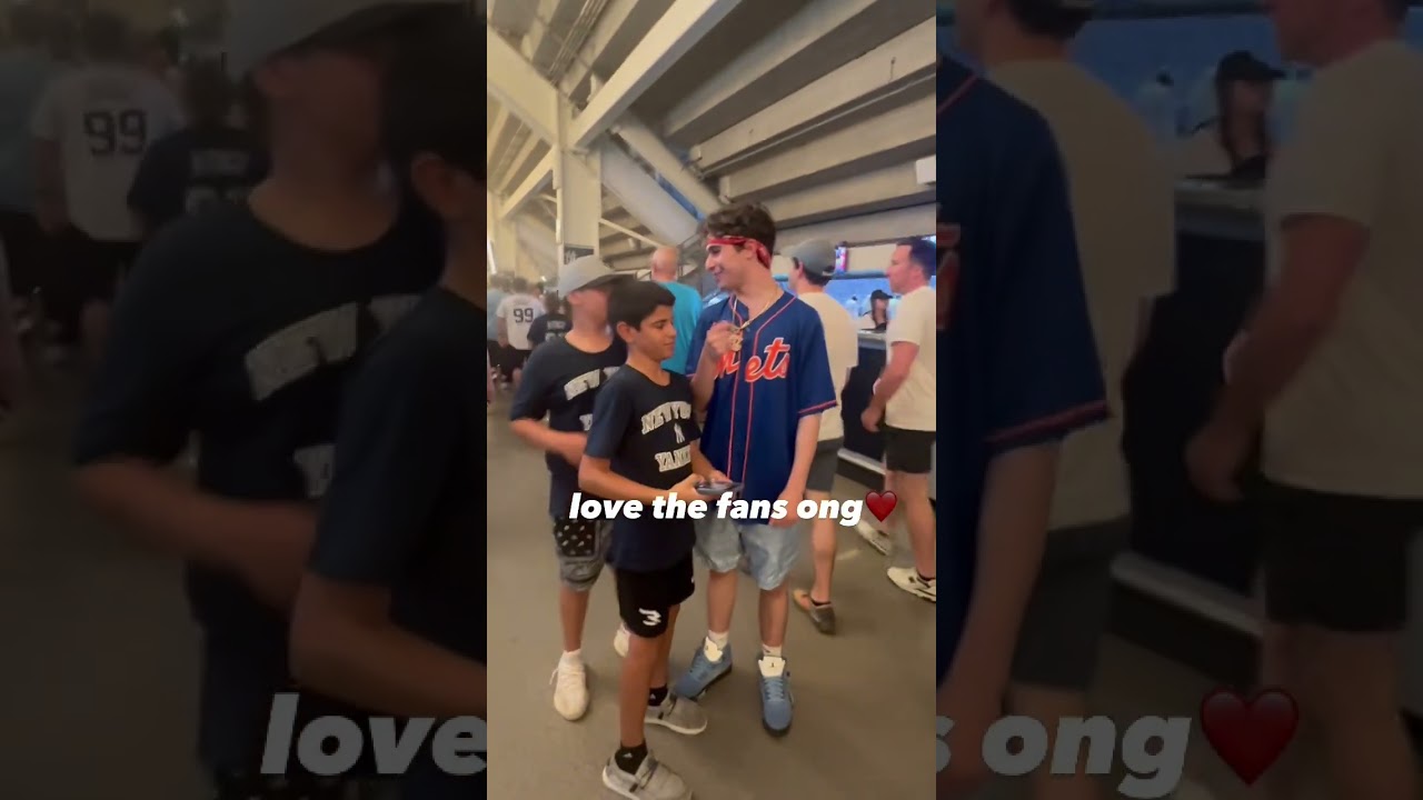 Ness The Kid mobbed by fans at yankee game😱