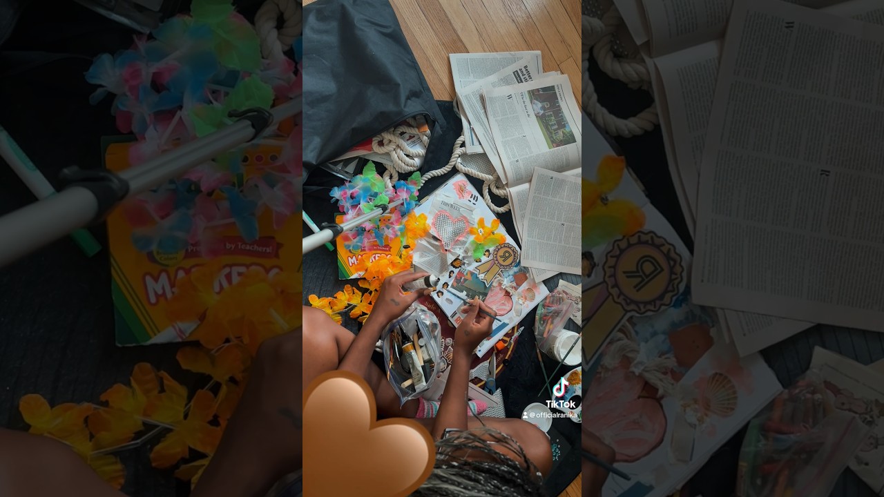 Artsy girl core 🤎✨ #art #collaging #artbook #painting #creativeprojects