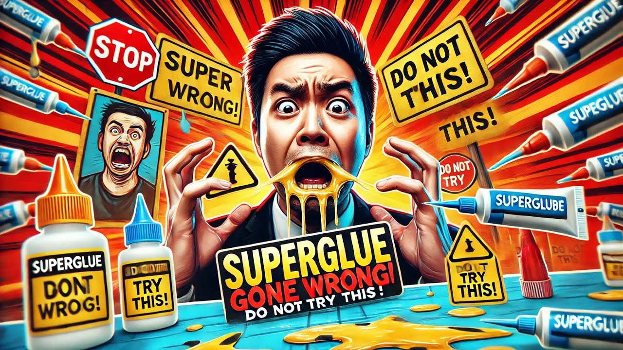 Never put superglue on your lips it’s dangerous.