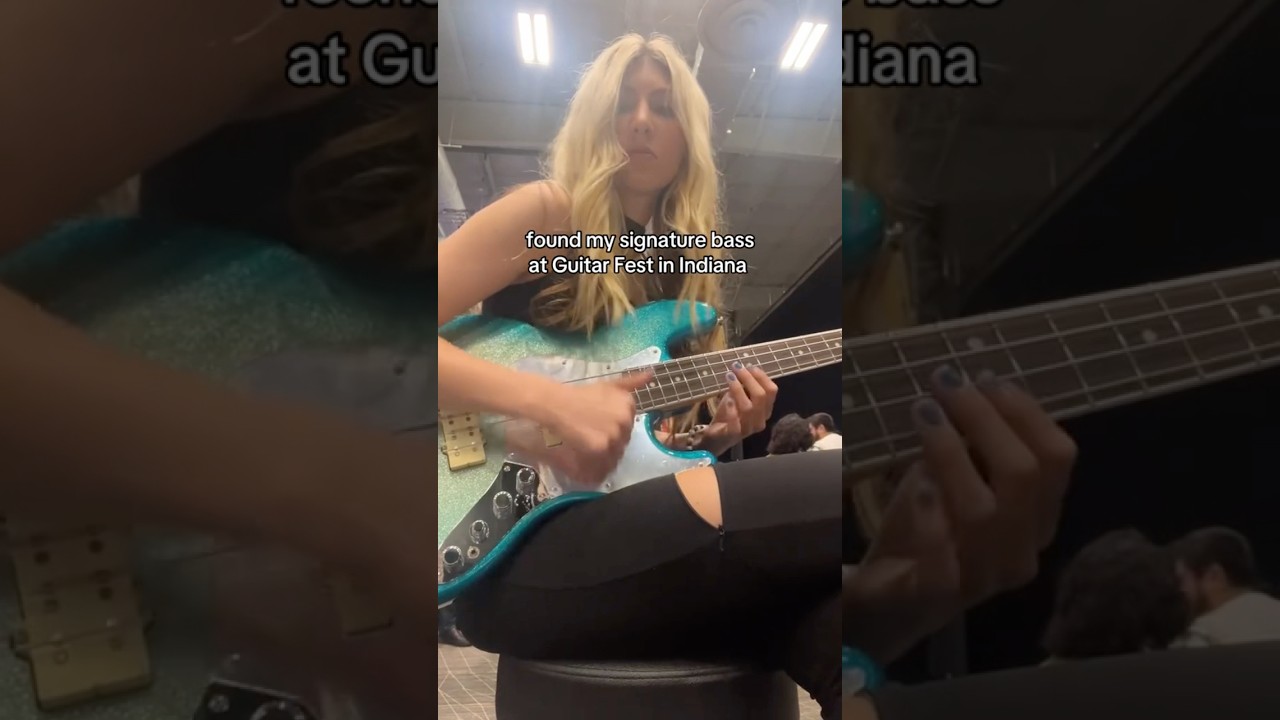 love seeing it out in the wild #guitarfest #bassguitar #bass #indiana #guitar