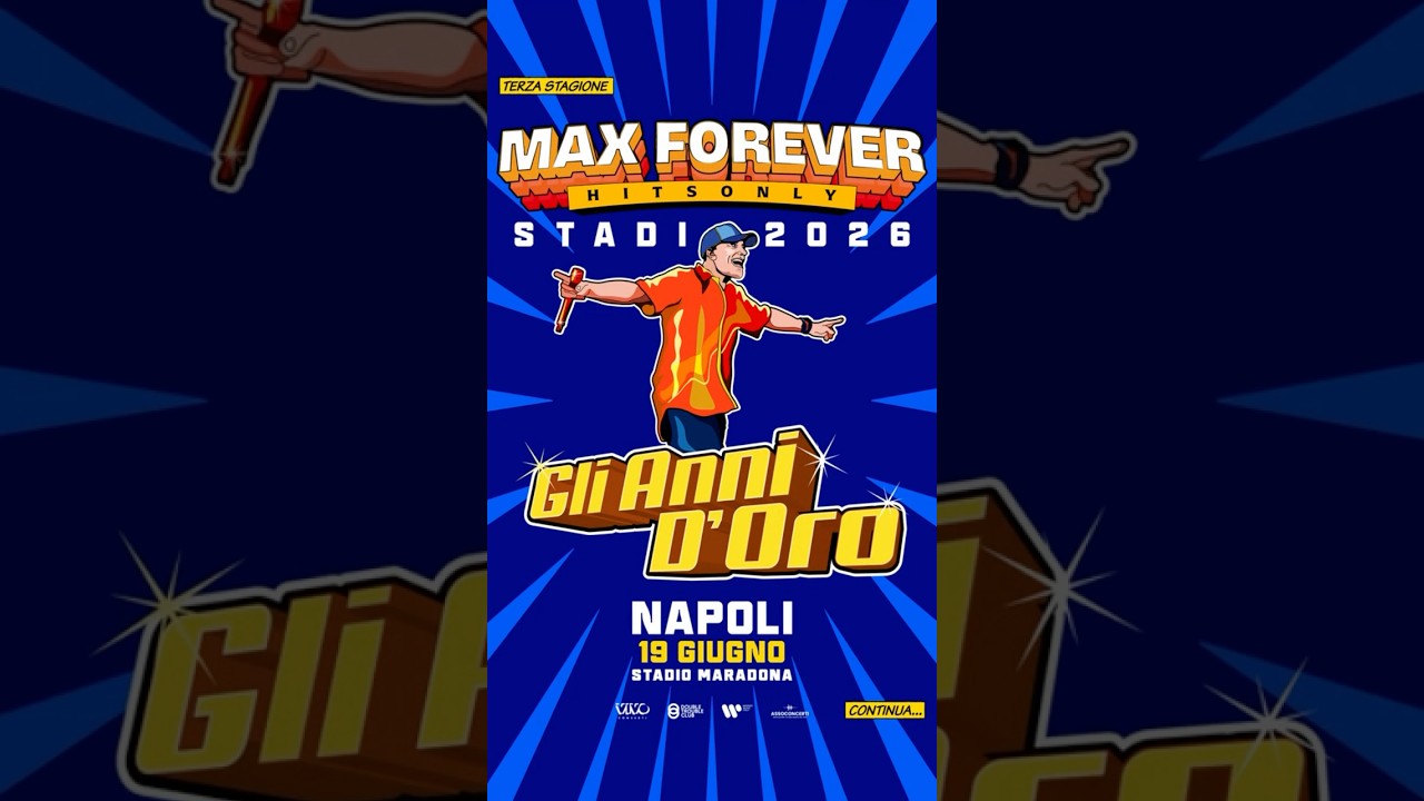 Max Forever arriva anche a Napoli 😎 19 GIUGNO 2026 - STADIO MARADONA #MaxPezzali #shorts