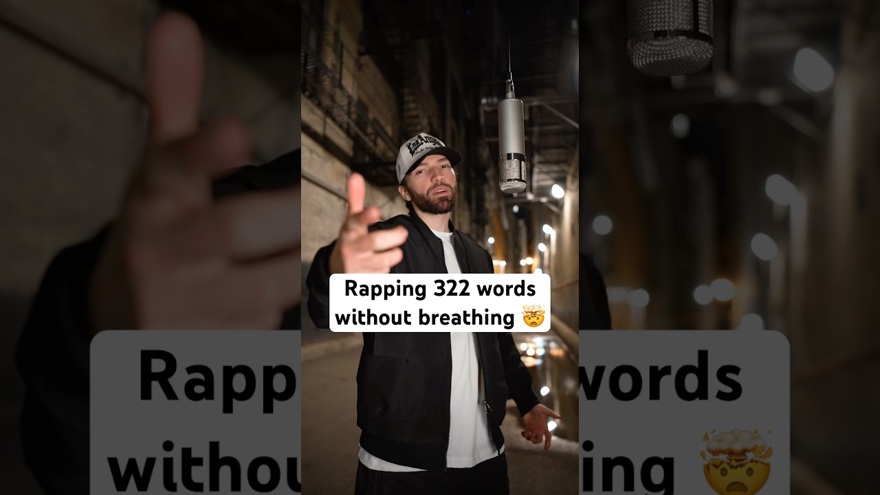Rapping 322 words WITHOUT BREATHING 🤯🔥 #music #rap #hiphop #rapping #freestyle #bars
