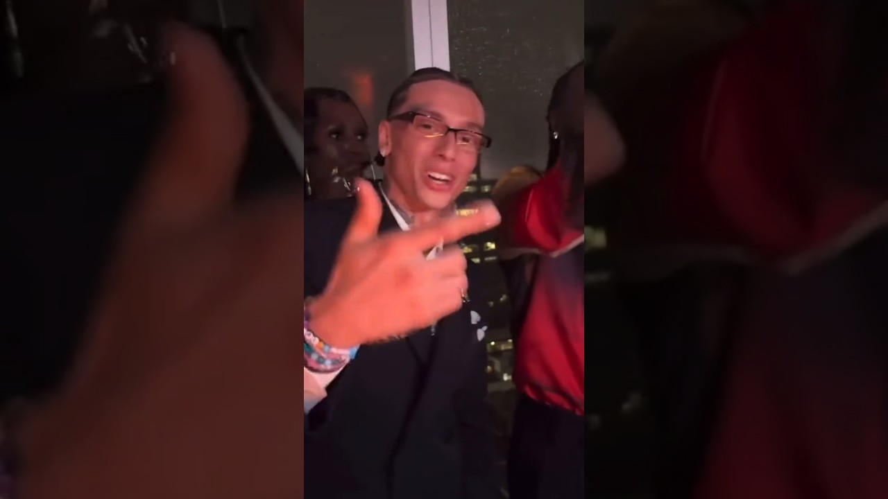 💯🤯 Met Gala after-party last night ✨️.         #centralcee and #burnaboy
