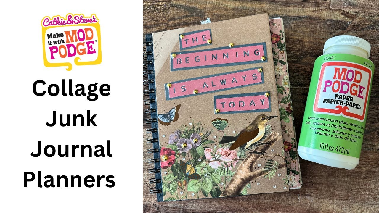 Collage Junk Journal Planners with Paper Mod Podge